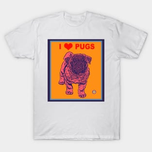 I Love Pugs T-Shirt